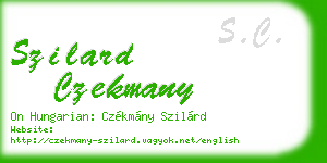 szilard czekmany business card